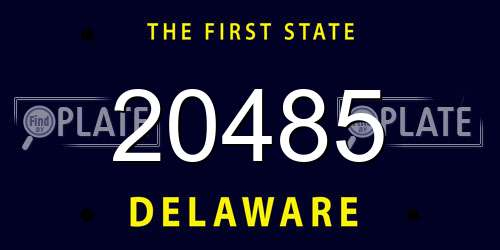 20485 Delaware License Plate