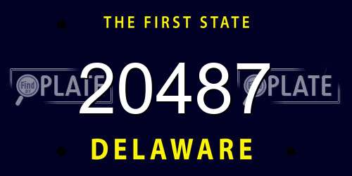 20487 Delaware License Plate