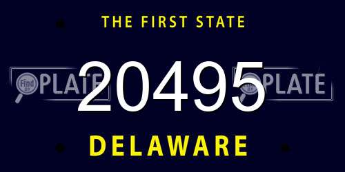20495 Delaware License Plate