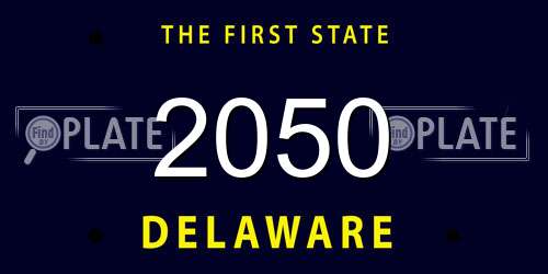 2050 Delaware License Plate