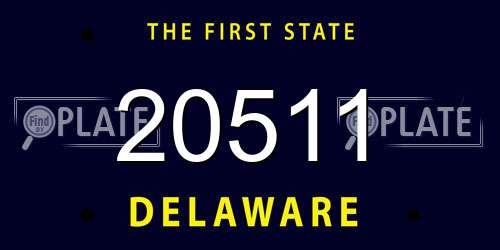 20511 Delaware License Plate