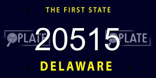 20515 Delaware License Plate
