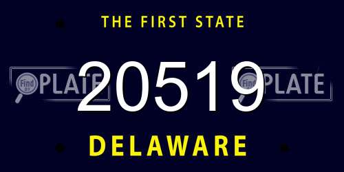 20519 Delaware License Plate