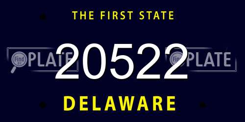 20522 Delaware License Plate
