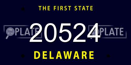 20524 Delaware License Plate