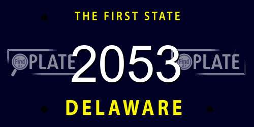 2053 Delaware License Plate