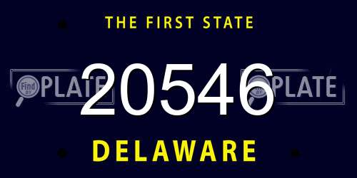 20546 Delaware License Plate