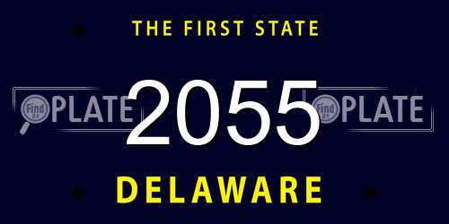 2055 Delaware License Plate