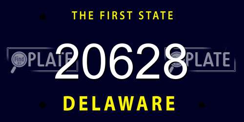 20628 Delaware License Plate