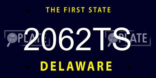 2062TS Delaware License Plate
