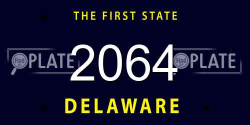 2064 Delaware License Plate