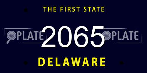 2065 Delaware License Plate