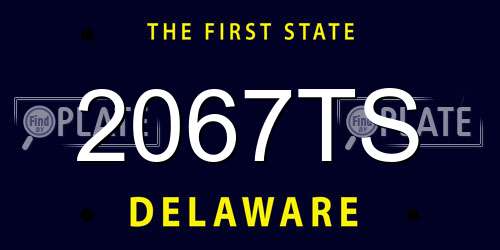 2067TS Delaware License Plate
