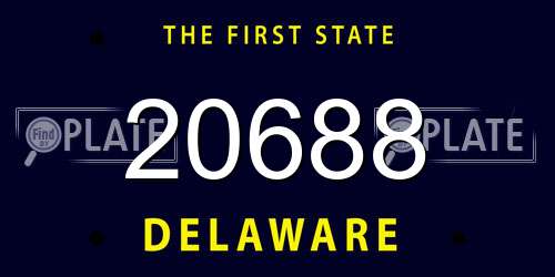 20688 Delaware License Plate