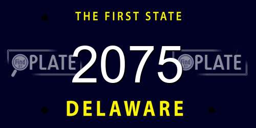 2075 Delaware License Plate