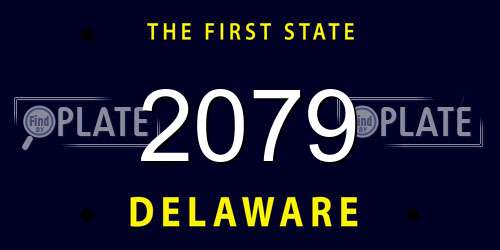 2079 Delaware License Plate