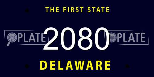 2080 Delaware License Plate