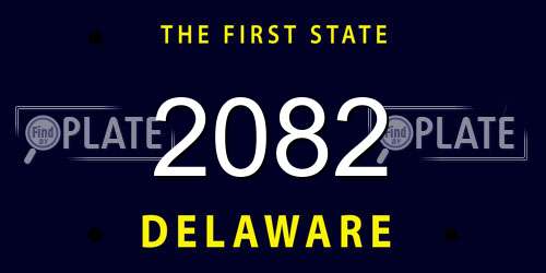 2082 Delaware License Plate