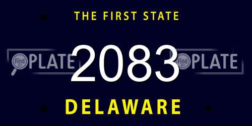 2083 Delaware License Plate