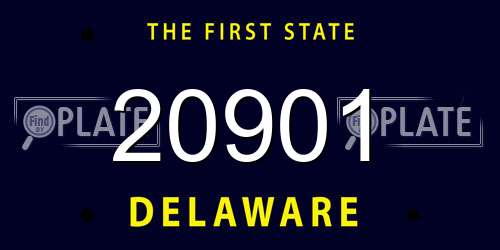 20901 Delaware License Plate