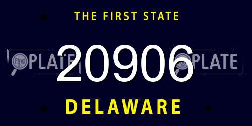 20906 Delaware License Plate