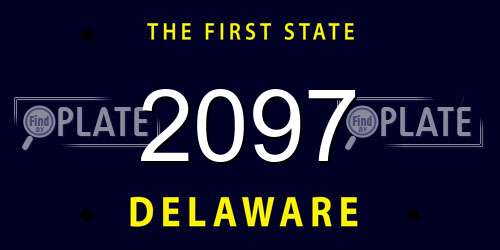 2097 Delaware License Plate