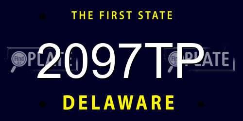 2097TP Delaware License Plate