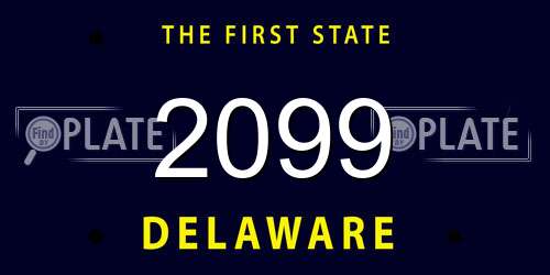 2099 Delaware License Plate