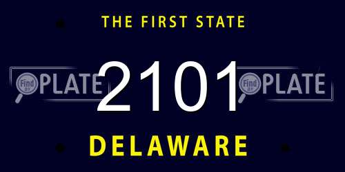 2101 Delaware License Plate