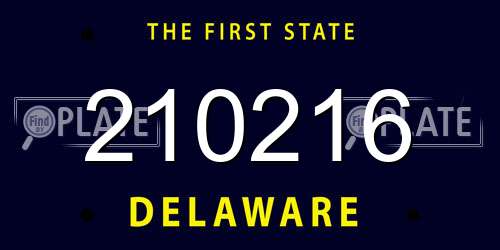 210216 Delaware License Plate
