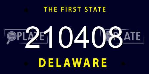 210408 Delaware License Plate