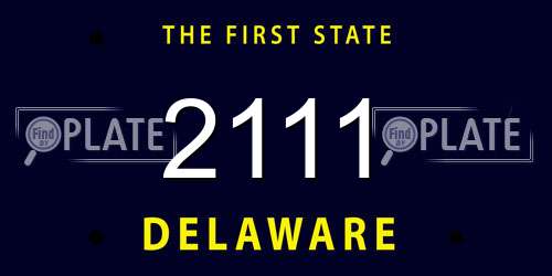 2111 Delaware License Plate