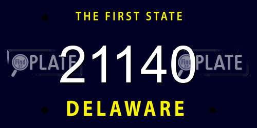 21140 Delaware License Plate