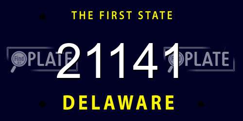 21141 Delaware License Plate