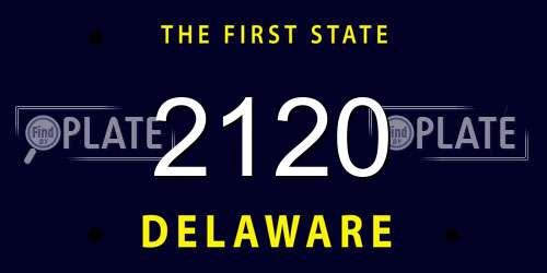 2120 Delaware License Plate