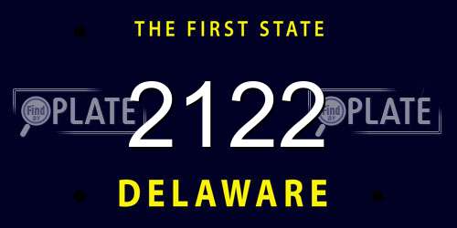2122 Delaware License Plate