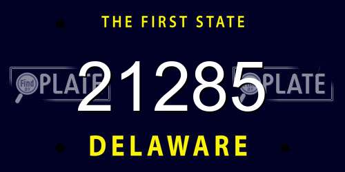21285 Delaware License Plate