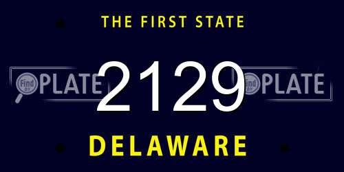 2129 Delaware License Plate