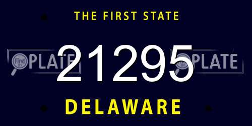 21295 Delaware License Plate