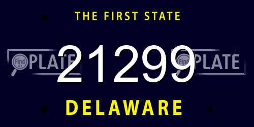21299 Delaware License Plate