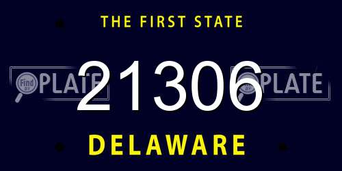 21306 Delaware License Plate