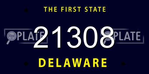 21308 Delaware License Plate