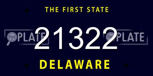 21322 Delaware License Plate