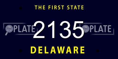 2135 Delaware License Plate