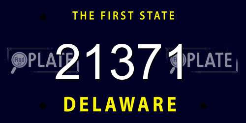 21371 Delaware License Plate