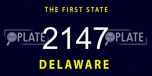 2147 Delaware License Plate