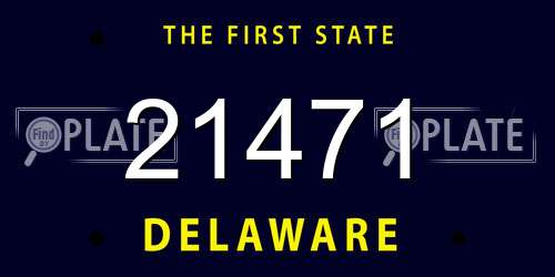 21471 Delaware License Plate