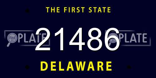 21486 Delaware License Plate