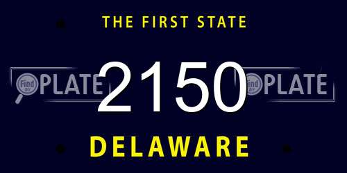 2150 Delaware License Plate