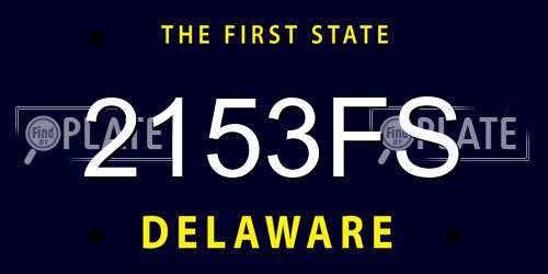 2153FS Delaware License Plate